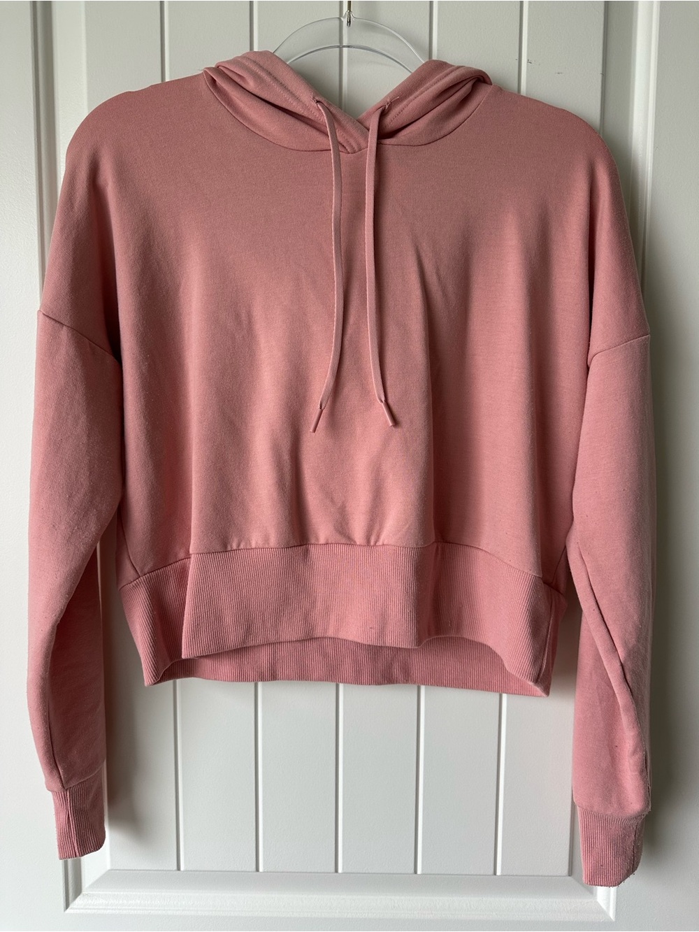 90 Degree By Reflex Dusty Rose Cropped Hoodie